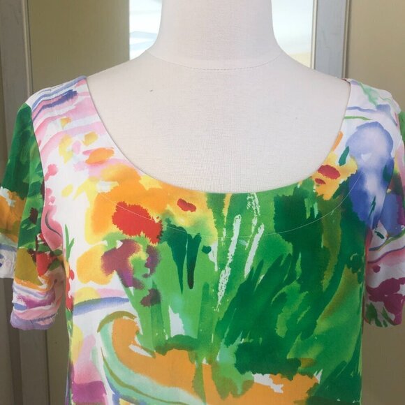 Vintage Jams World Hattie Dress Floral Ruffle Hem Size XS Flirty Artsy - Picture 5 of 9